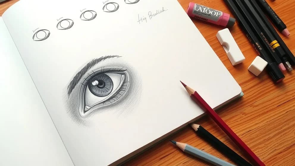 Hur man ritar ett öga steg för steg